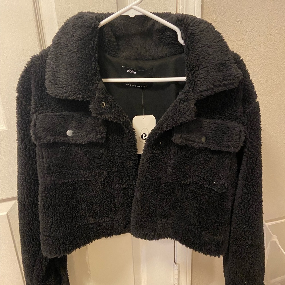 NWT Black Teddy Coat